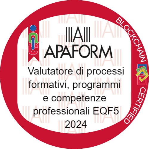 Valutatore di processi formativi, programmi e competenze professionali livello EQF 5 stimato da APAFORM